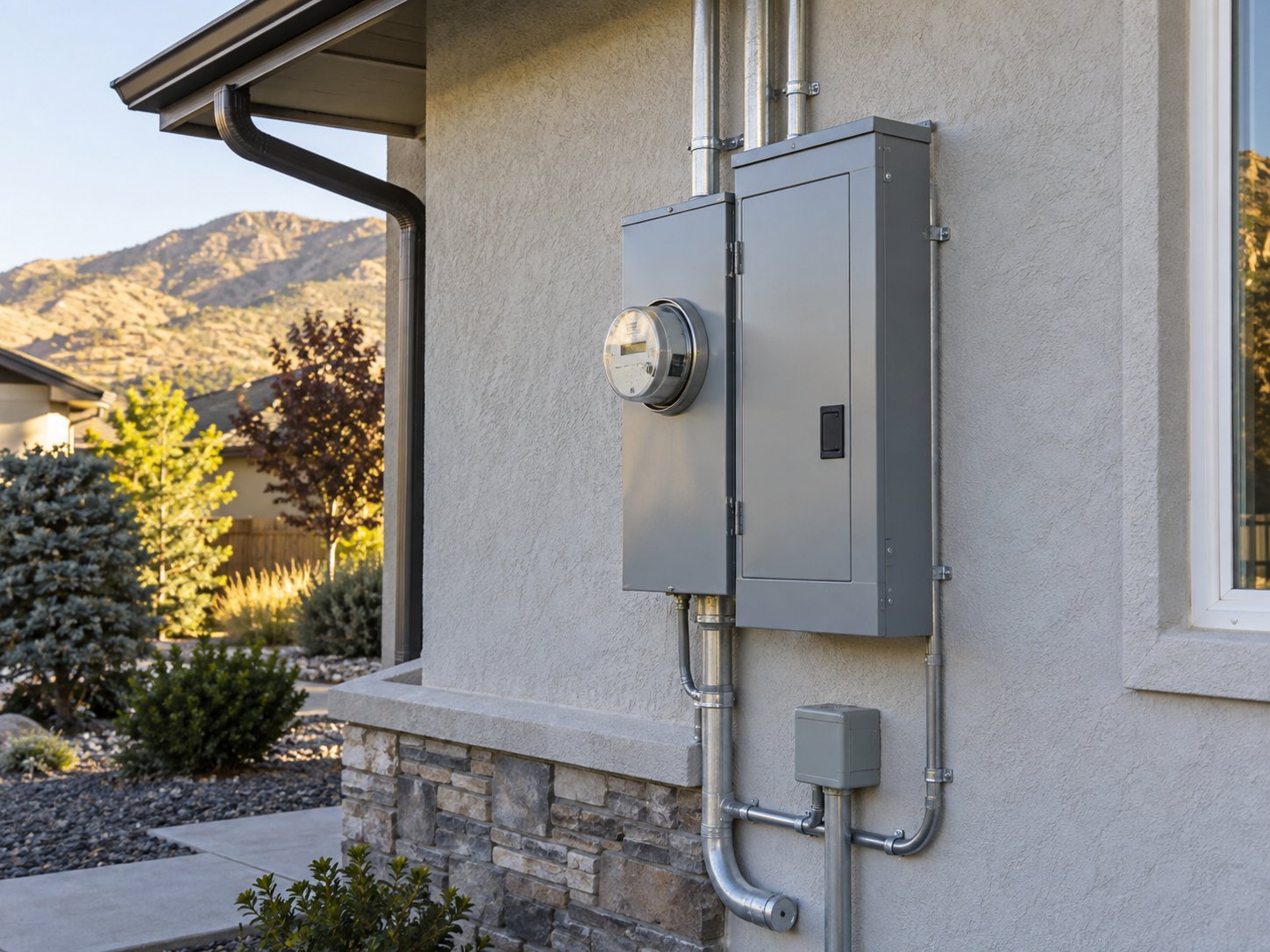 Residential meter-main equipment